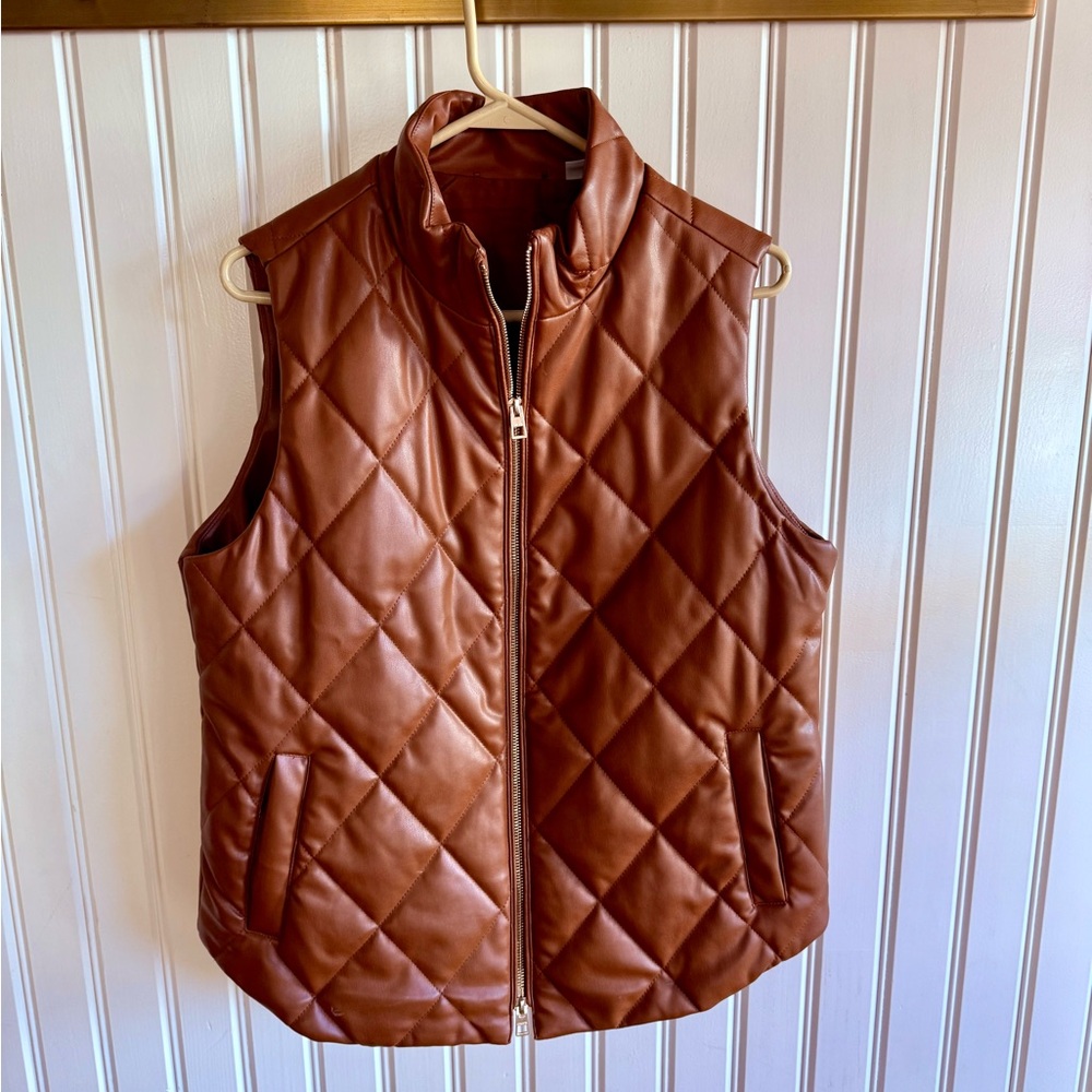 Chico's faux leather vest
